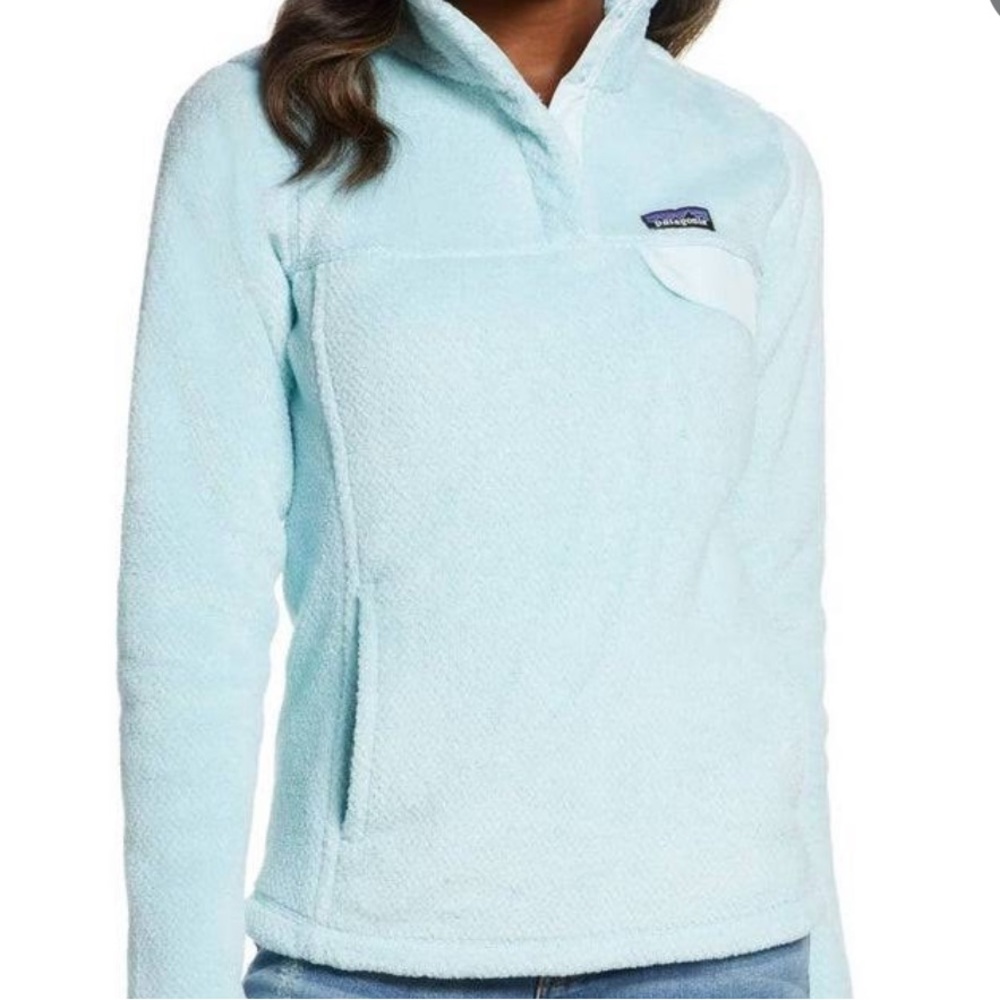 Patagonia Light Aqua Fleece Pullover Hoodie